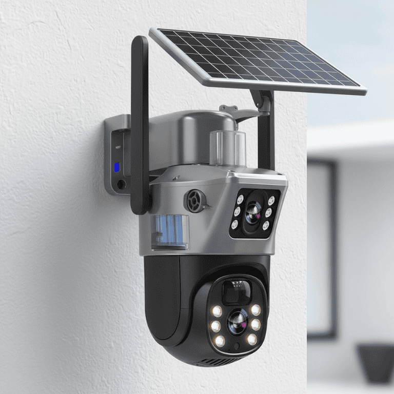 Wireless 4K Security Camera with Solar Panel – 360 Degrees and Smart Detection