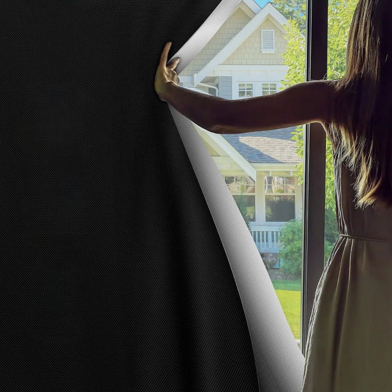 Cut-to-Size Static-Cling Blackout Window Film for Privacy