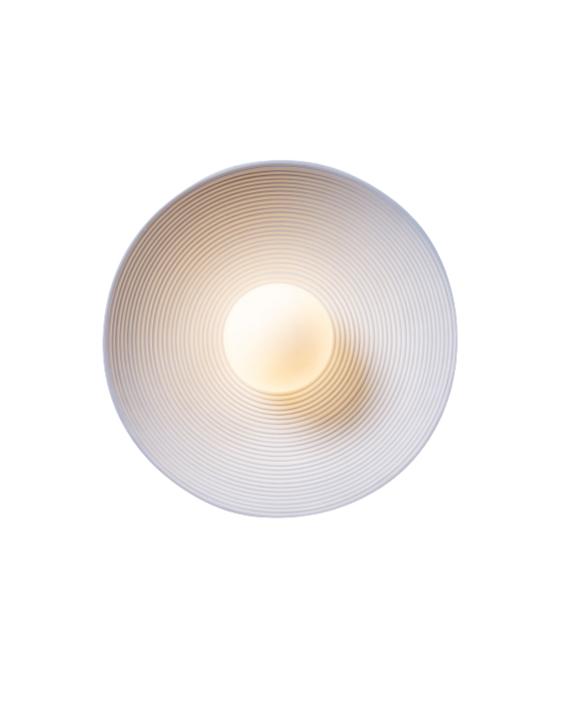 Textured Resin Wall Sconce with Concentric Design & Soft Ambient Glow