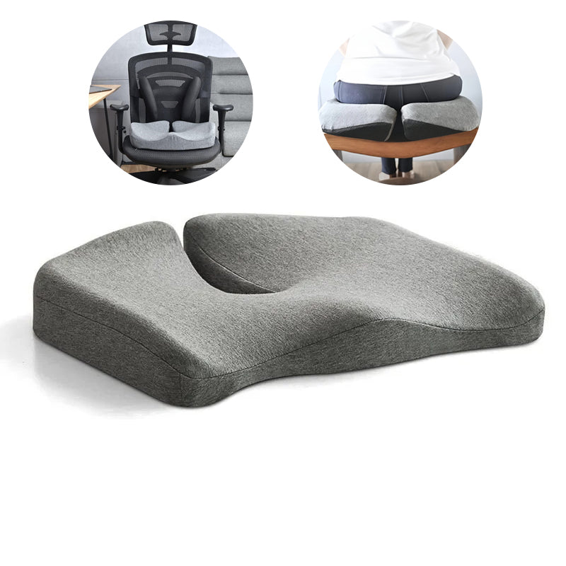 Contoured Memory Foam Seat Cushion for Office, Home and Car Chairs