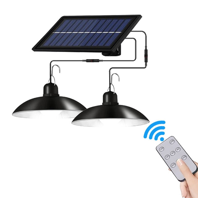 Solar Motion Sensor Hanging Light with Remote Control