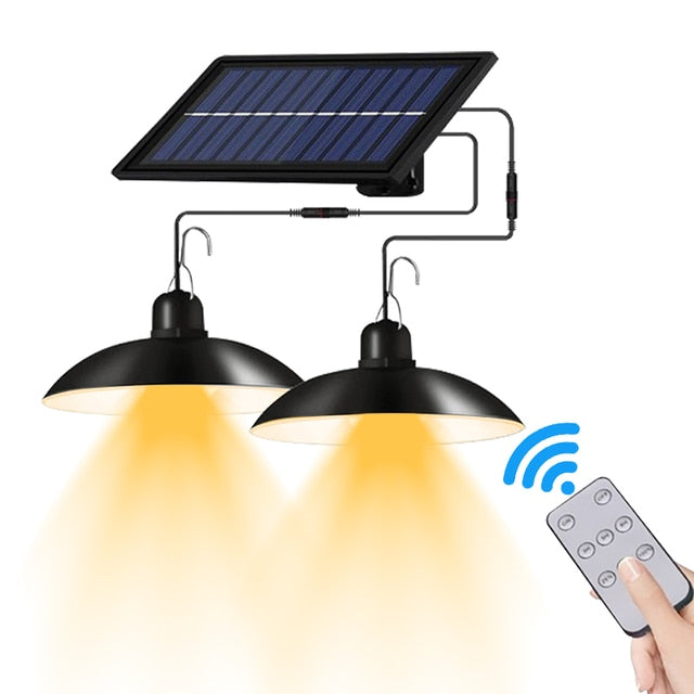 Solar Motion Sensor Hanging Light with Remote Control