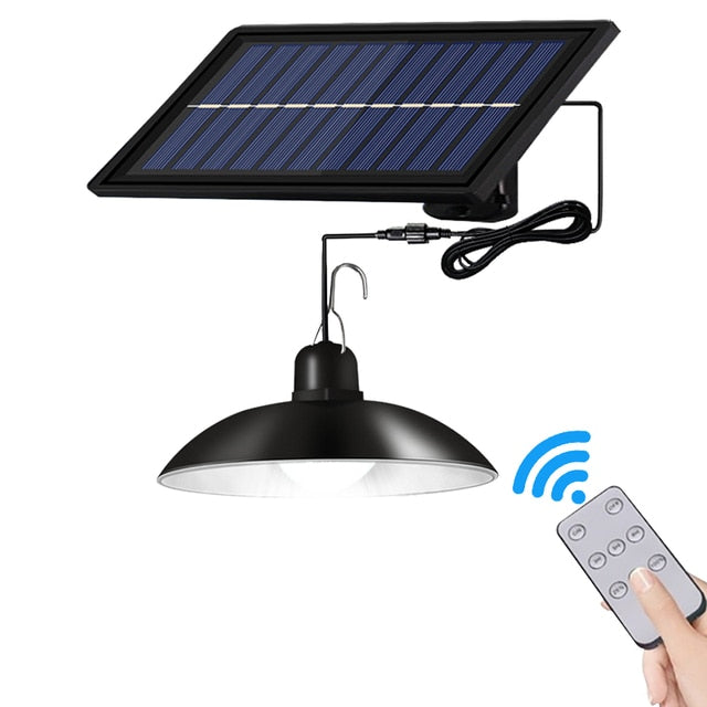 Solar Motion Sensor Hanging Light with Remote Control