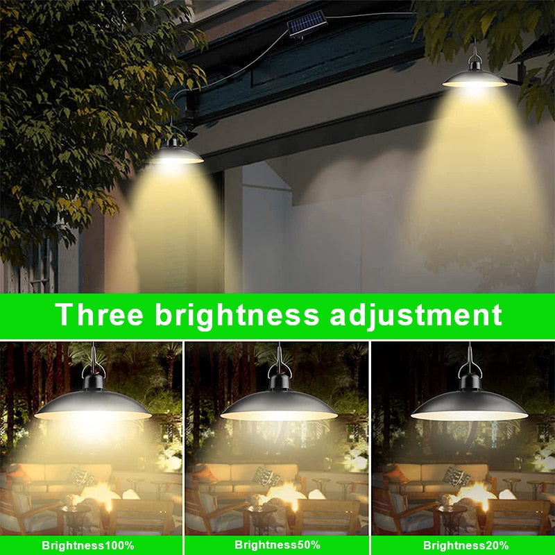 Solar Motion Sensor Hanging Light with Remote Control