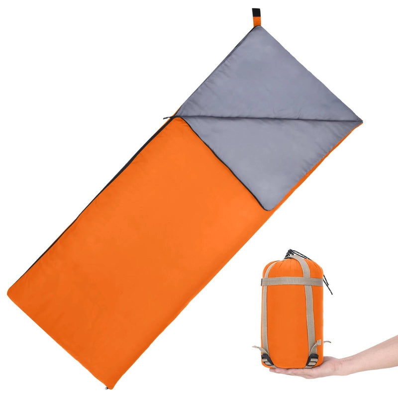 Lightweight Adult Sleeping Bag with Two-Way Zip and Compression Sack