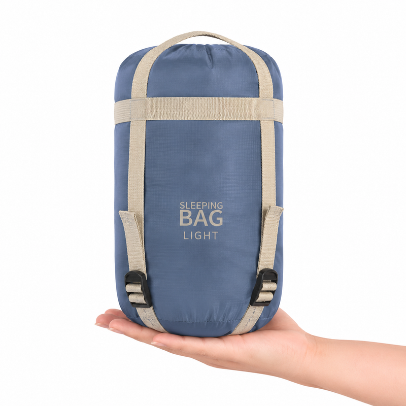 Lightweight Adult Sleeping Bag with Two-Way Zip and Compression Sack