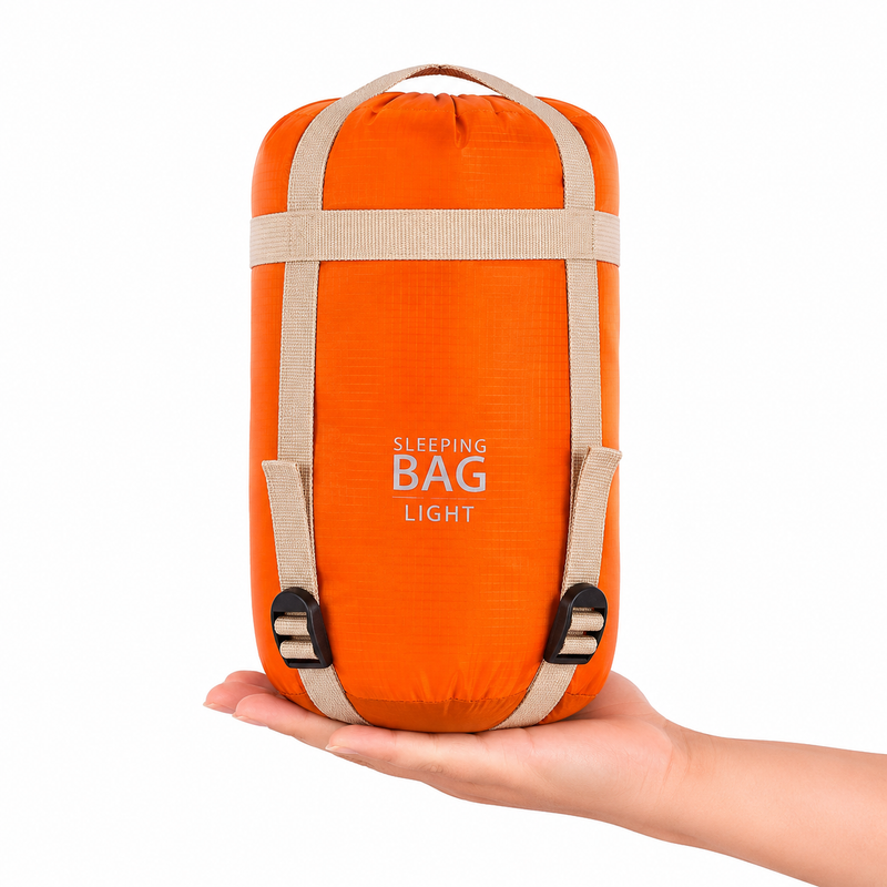 Lightweight Adult Sleeping Bag with Two-Way Zip and Compression Sack