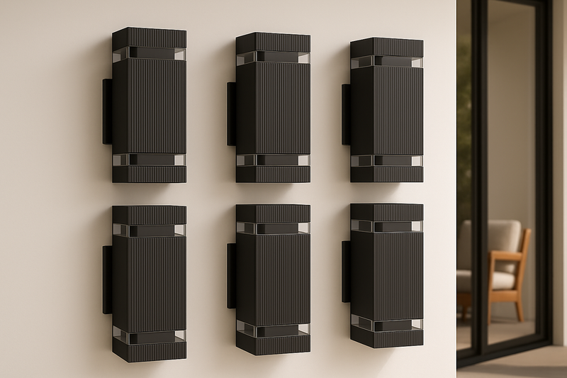 Modern Outdoor Wall Light with Up and Down Light and Weather-Resistant Design