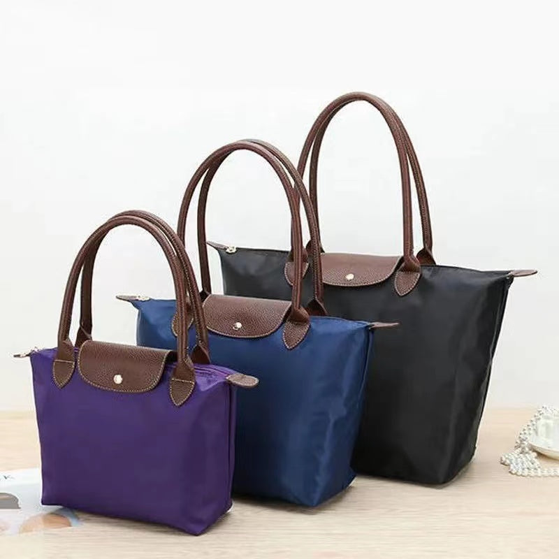 Luxury Leather Tote Bag for Women – Large Shoulder Bag with Zipper