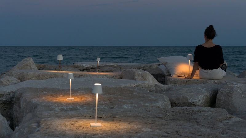 Cordless LED Table Lamp with Touch Dimming for Indoor and Outdoor Use