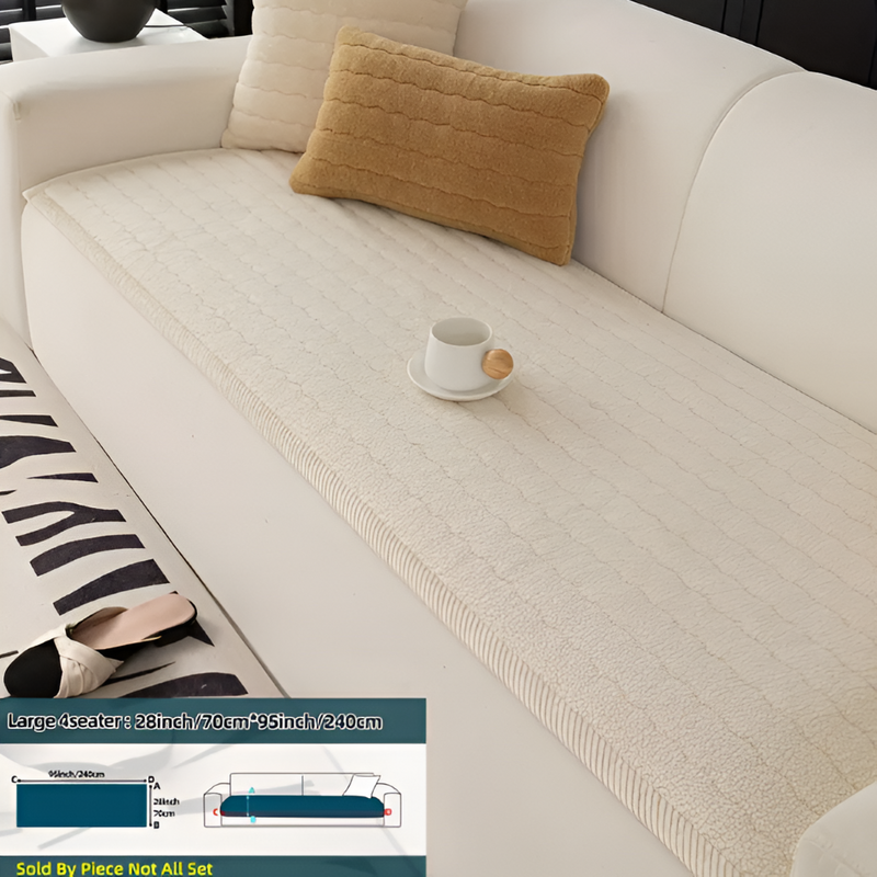 Quilted Sofa Protector with Non-Slip Underside