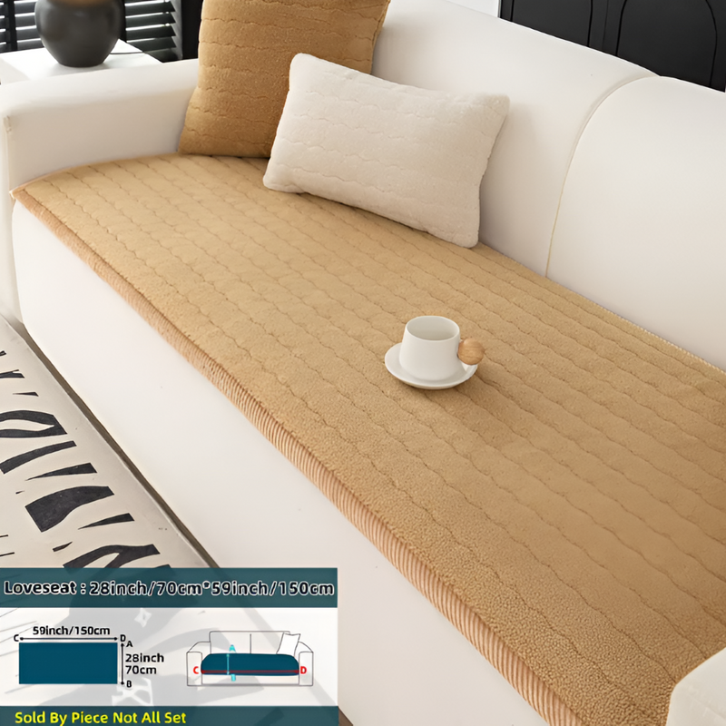 Quilted Sofa Protector with Non-Slip Underside