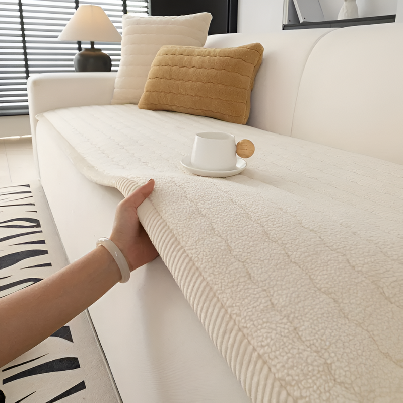 Quilted Sofa Protector with Non-Slip Underside