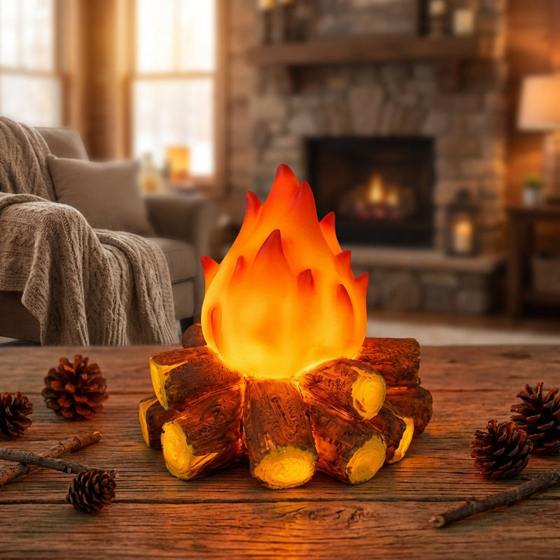 Flameless Campfire LED Table Lamp