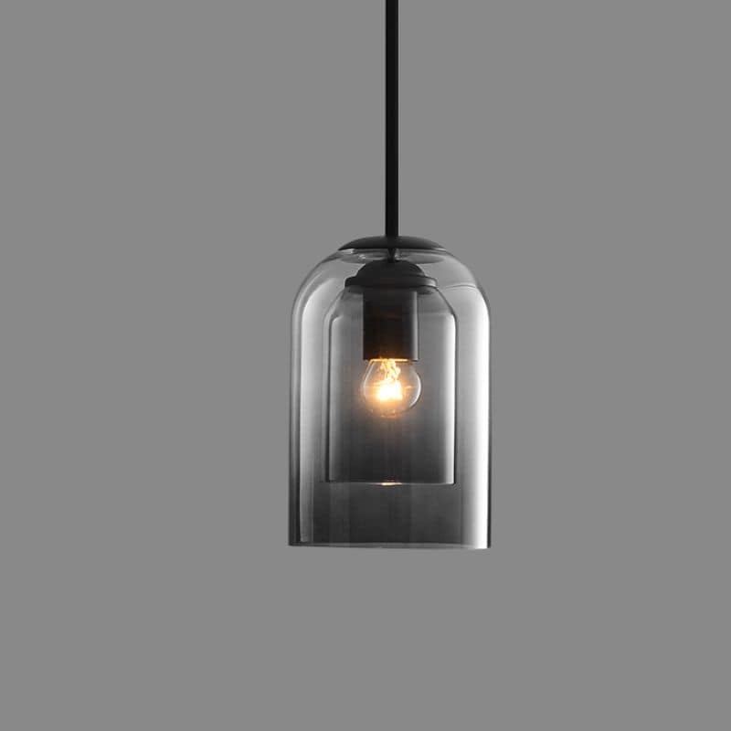 Mid-Century Double-Glass Pendant Light for Dining Spaces