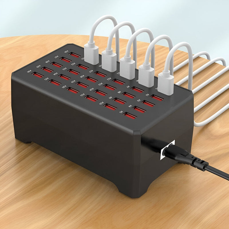30-Port USB Charging Station