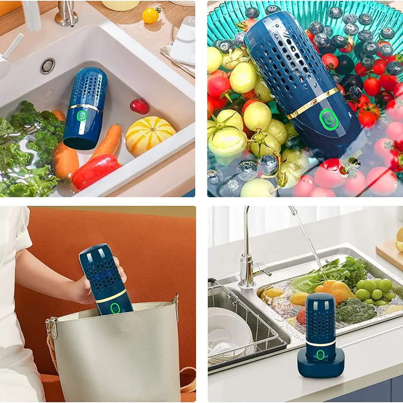 Rechargeable Ultrasonic Fruit and Vegetable Food Cleaning Device