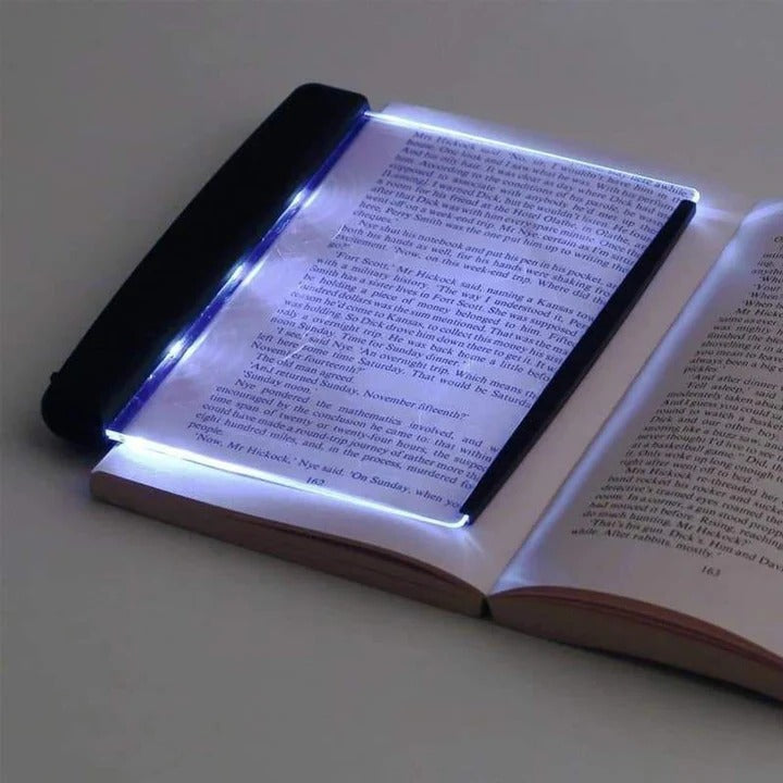 Clip-On LED Book Reading Light with Flat Panel Design