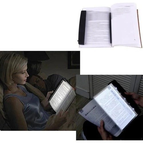 Clip-On LED Book Reading Light with Flat Panel Design