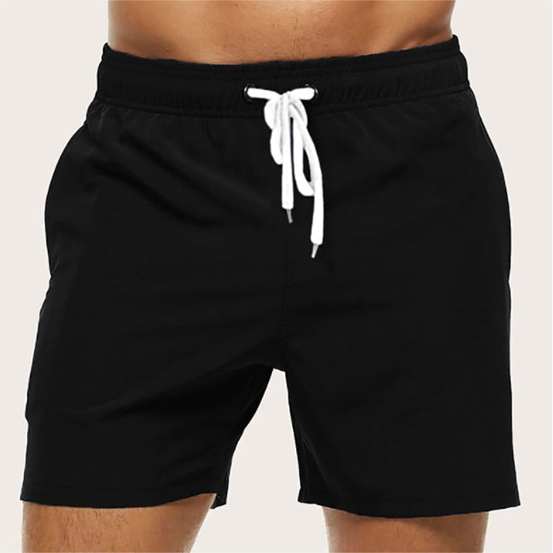 Men's Swim Shorts in Quick-Drying Fabric with Elastic Waistband