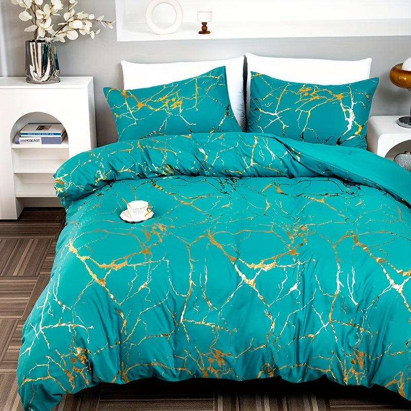 Luxury Duvet Cover with Marble Pattern for Comfortable and Stylish Sleep