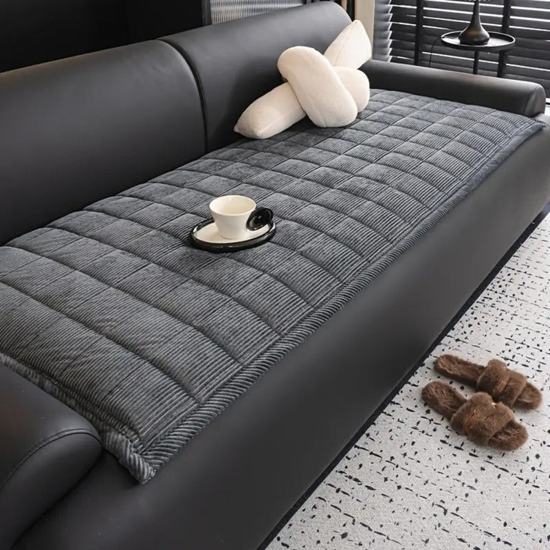 Quilted Sofa Protection Mat with Non-Slip Backing for Sofa and Couch