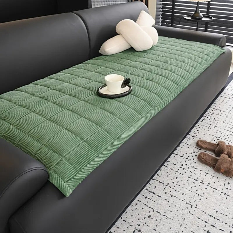 Quilted Sofa Protection Mat with Non-Slip Backing for Sofa and Couch