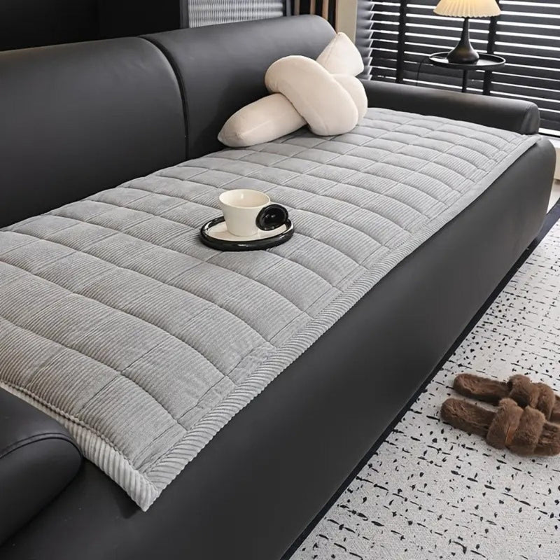 Quilted Sofa Protection Mat with Non-Slip Backing for Sofa and Couch