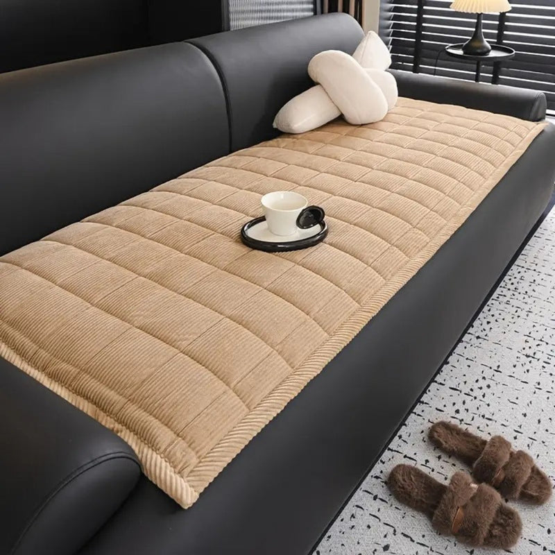 Quilted Sofa Protection Mat with Non-Slip Backing for Sofa and Couch