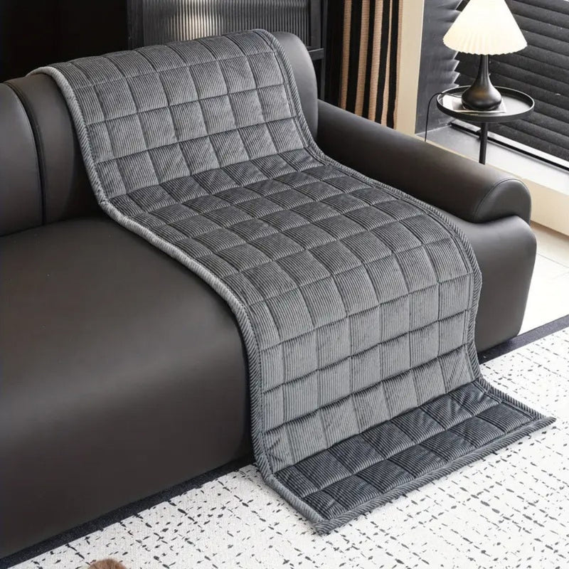 Quilted Sofa Protection Mat with Non-Slip Backing for Sofa and Couch