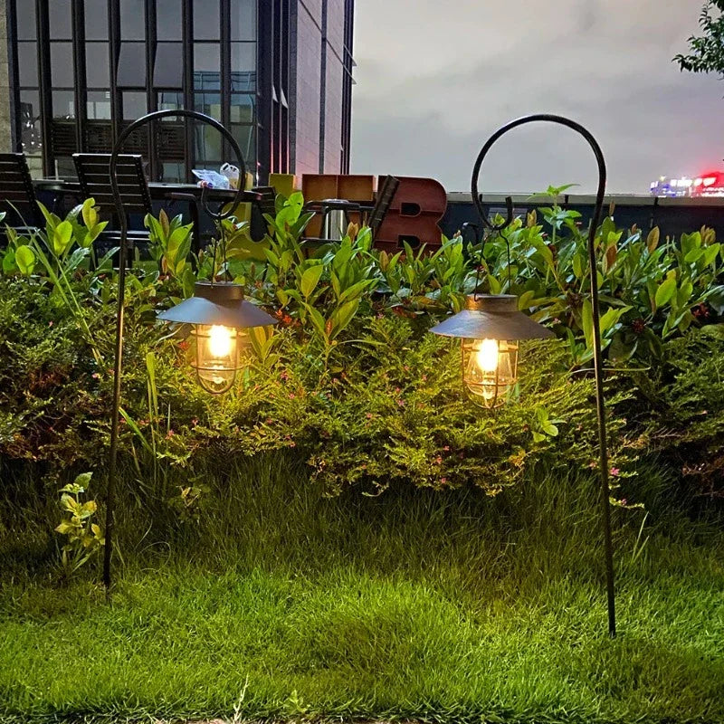 Vintage Solar Hanging Garden Lantern