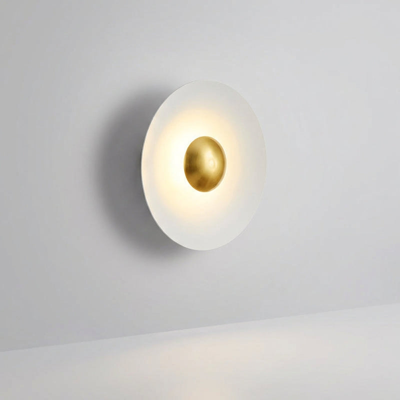 Modern Circular LED Wall Light with Soft Halo Illumination