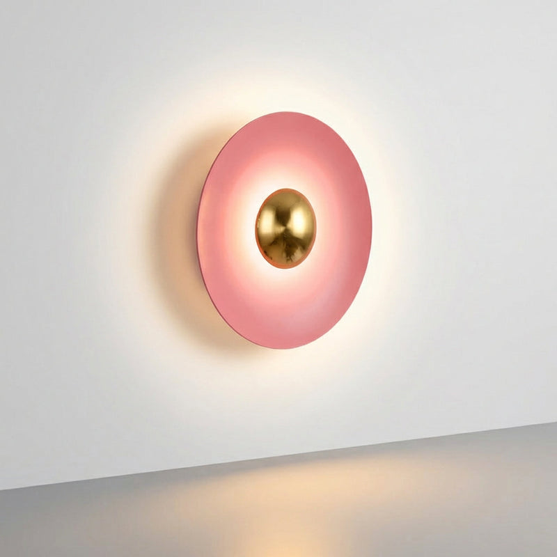 Modern Circular LED Wall Light with Soft Halo Illumination