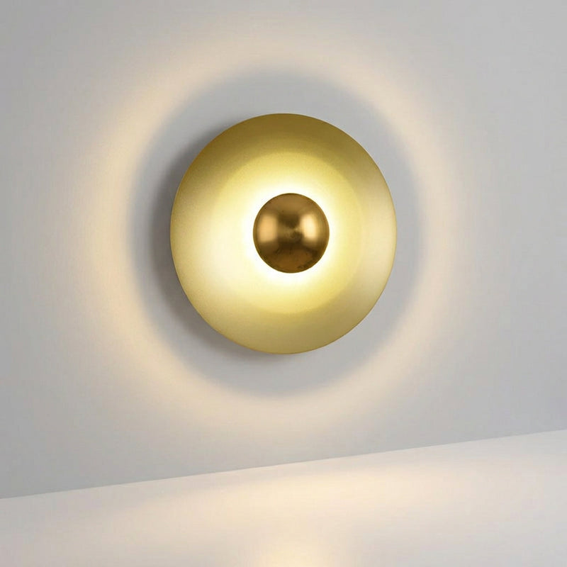 Modern Circular LED Wall Light with Soft Halo Illumination