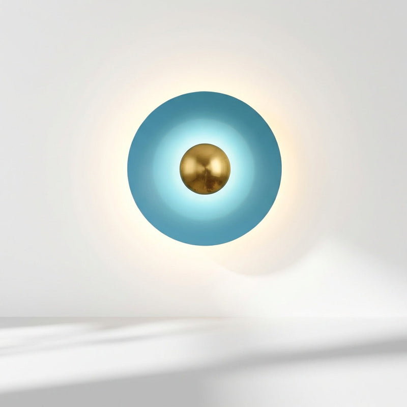 Modern Circular LED Wall Light with Soft Halo Illumination