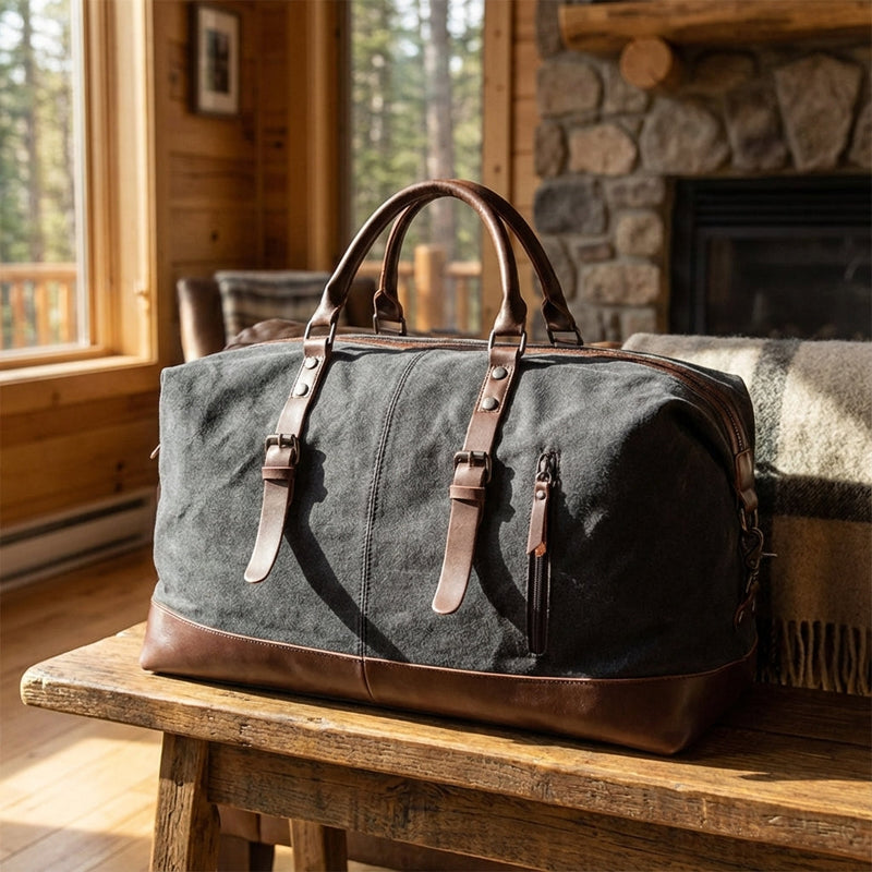 Travel Holdall with Zipped Storage and Adjustable Shoulder Strap