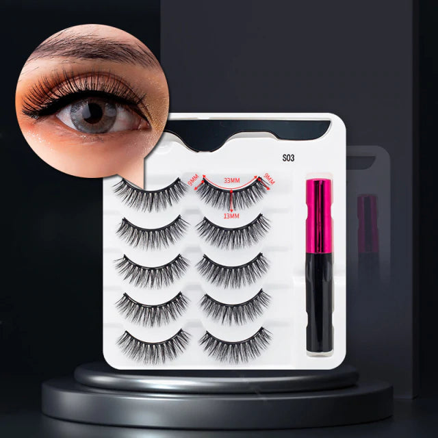 Magnetic False Eyelashes with Eyeliner – Trending Lash Set for a Quick Glam Look