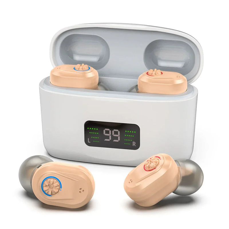 Orlena Rechargeable Mini Hearing Aid with Charging Case