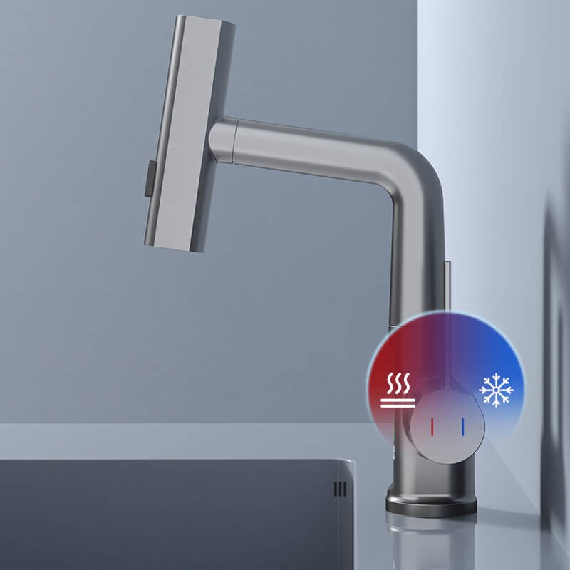Pull-Out Swivel Tap with Digital Temperature Display