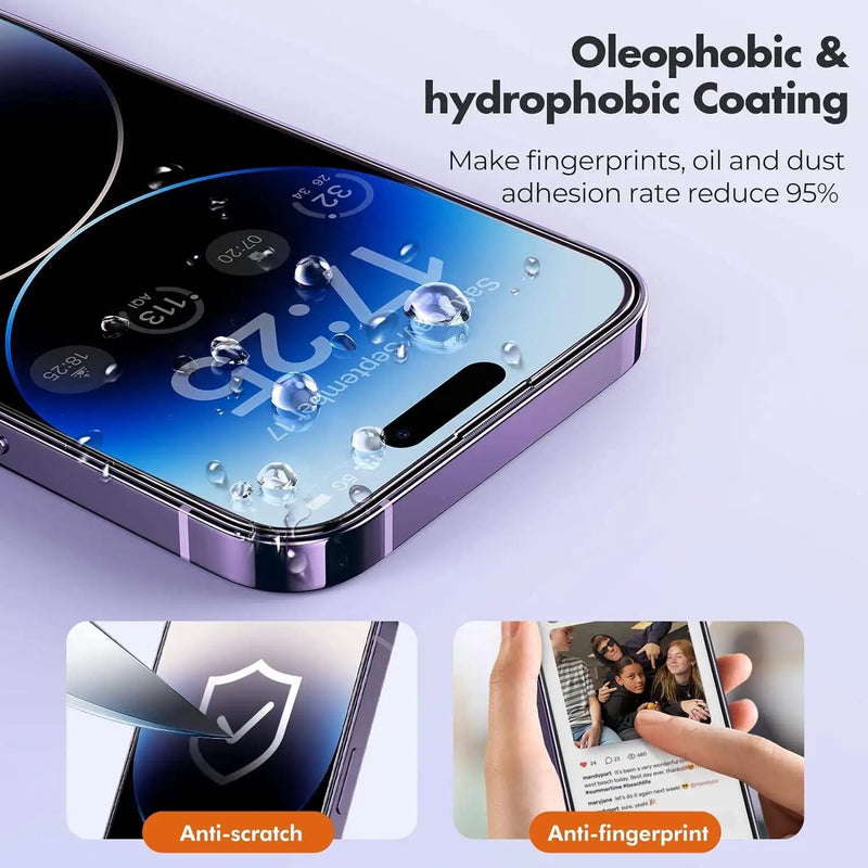 iPhone Tempered Glass Screen Protector – Full Protection