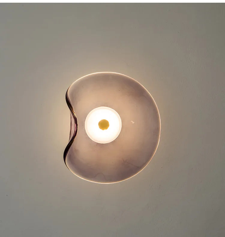Glass Wall Lamp with Organic Design for Atmospheric and Modern Lighting