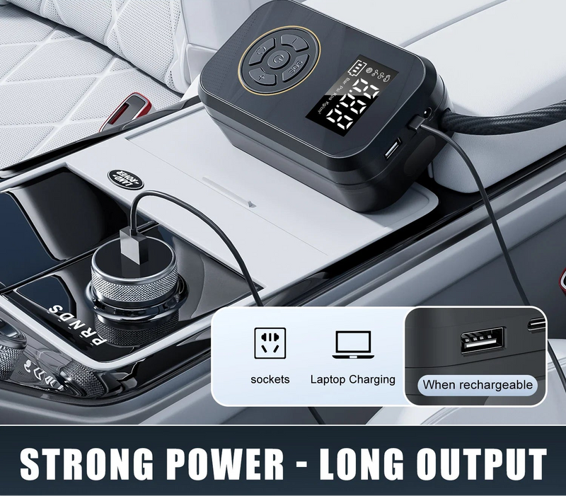 Cordless Digital Tyre Inflator with Power Bank