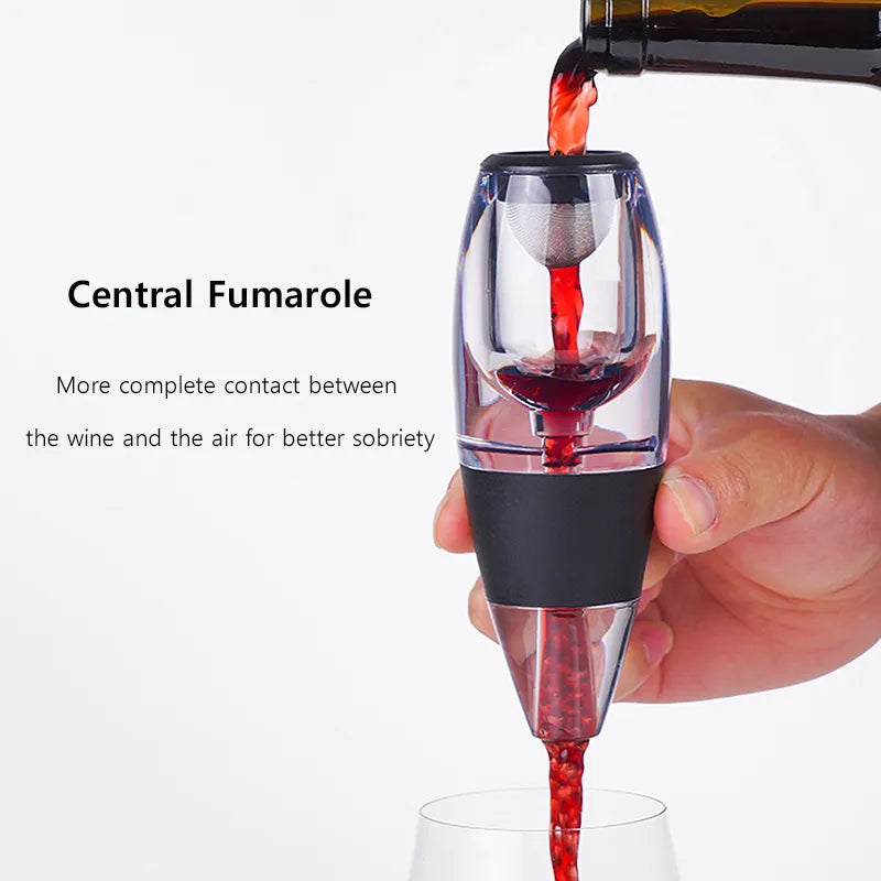 Instant Wine Aerator Pourer with Integrated Filter & Drip-Free Spout
