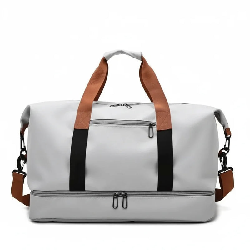Travel and Gym Duffel Bag with Shoe Compartment and Wet-Dry Pocket