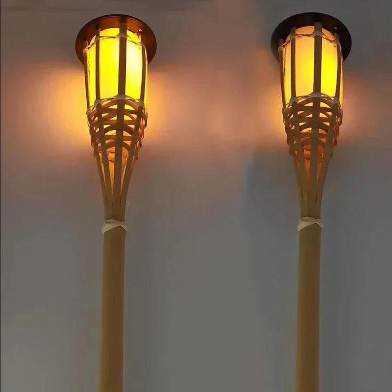 Solar Flickering Flame Garden Torch Set