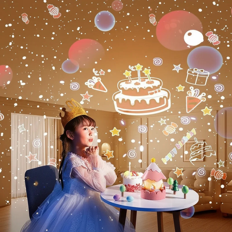 Star Projector Night Light with Music and 12 Projection Themes
