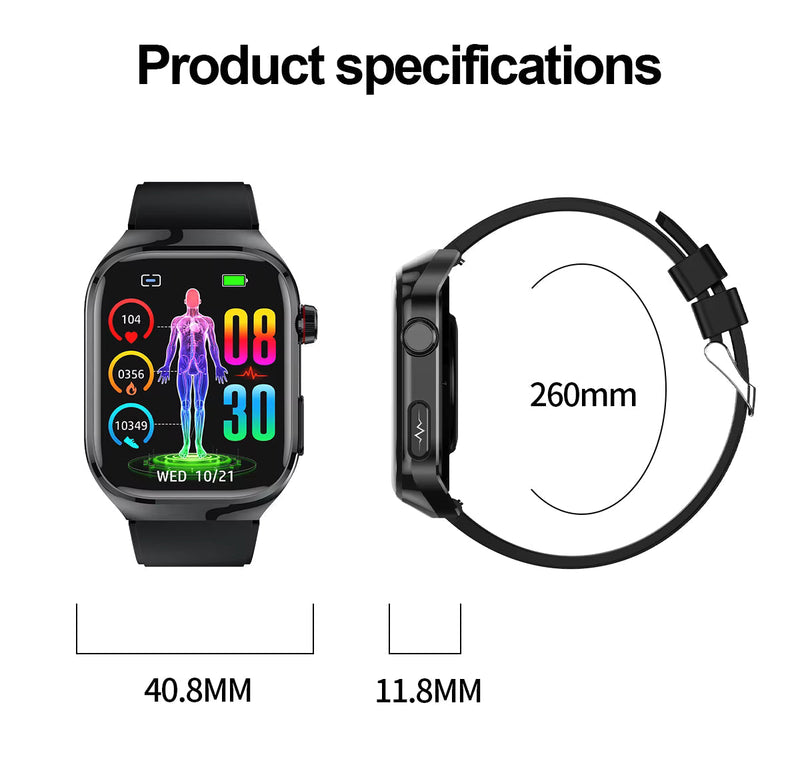 Unisex Smartwatch with ECG Health Monitoring Bluetooth AMOLED Screen