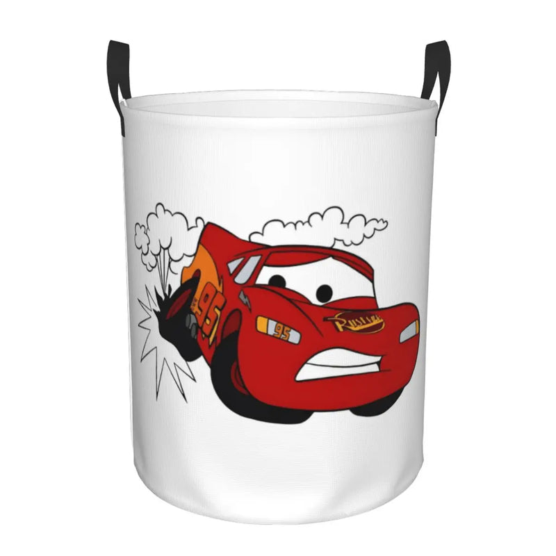 Cars Lightning McQueen Laundry Basket – Spacious and Foldable Basket for Clothes