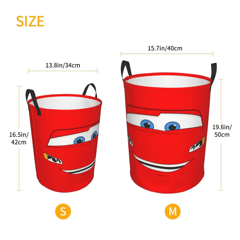 Cars Lightning McQueen Laundry Basket – Spacious and Foldable Basket for Clothes