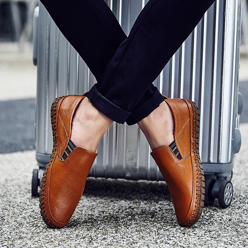 Men's Comfortable Slip-On Shoes with Flexible Sole for Daily Walking Comfort